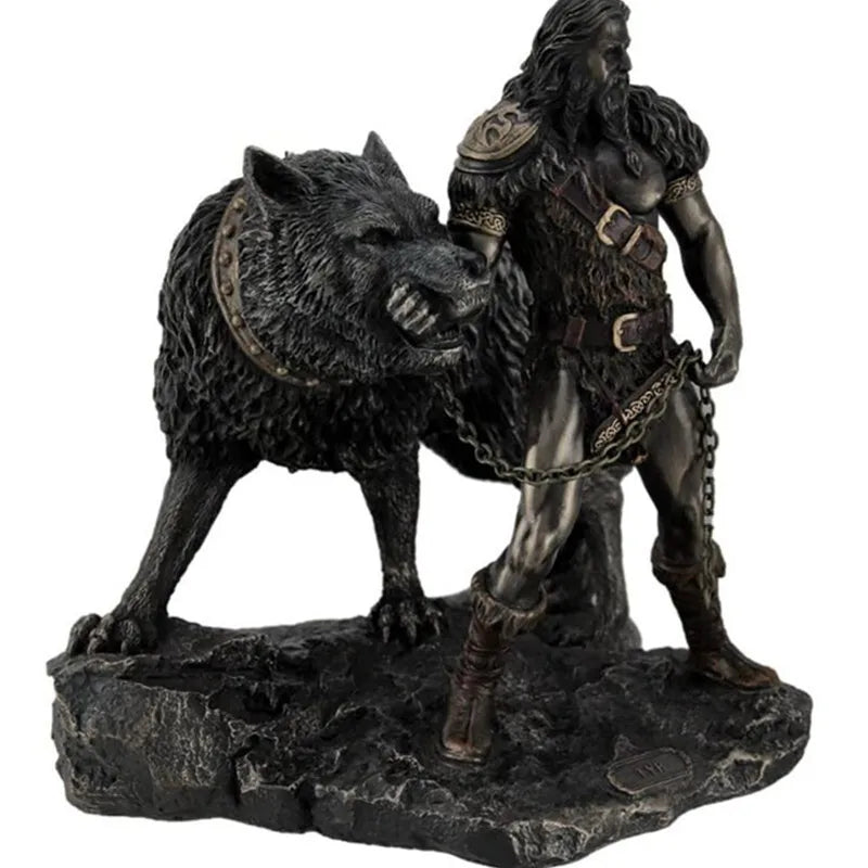 Statue en Résine du Dieu Nordique Tyr – Décoration Élégante pour Salon, Accessoire Mythologique Moderne