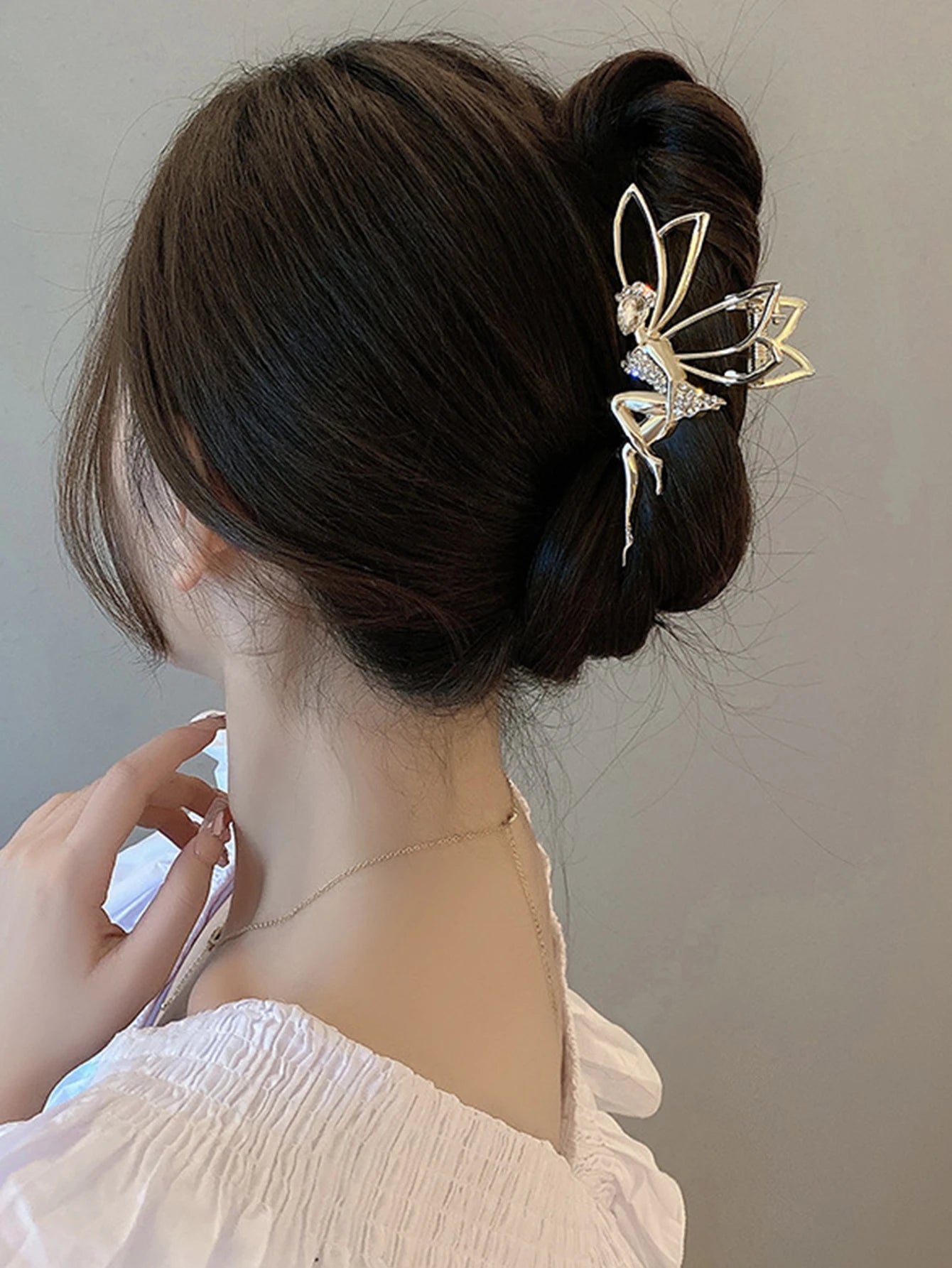 1 pièces mode cristal danse elfes métal griffe de cheveux pour femmes filles femme fête queue de cheval chapeaux cheveux accessoires
