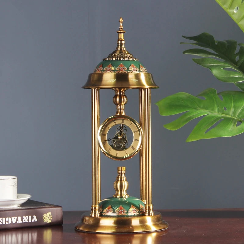 Horloges de Table rétro en métal, salon, chambre à coucher, chevet, bureau, Design silencieux, décoration de maison, cadeaux créatifs de luxe modernes