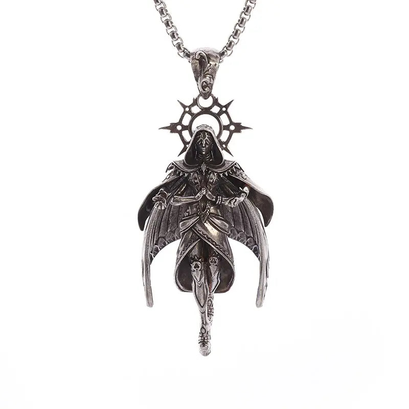 Collier ange gardien couleur or pendentif ailes d'ange Style rétro pendentif bijoux en gros