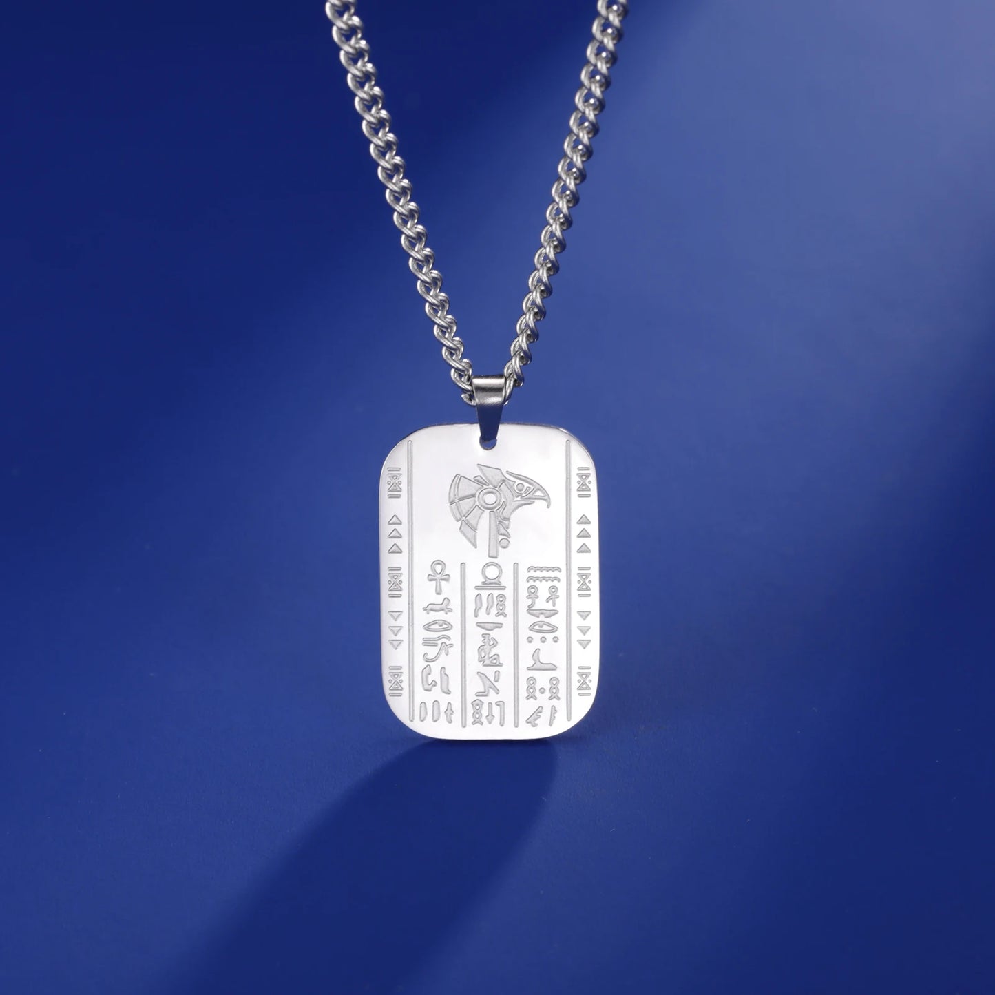 LIKGREAT – collier de déesse de la mythologie égyptienne ancienne pour hommes, amulettes de Protection de la mort, œil d'horus, bijoux en acier inoxydable