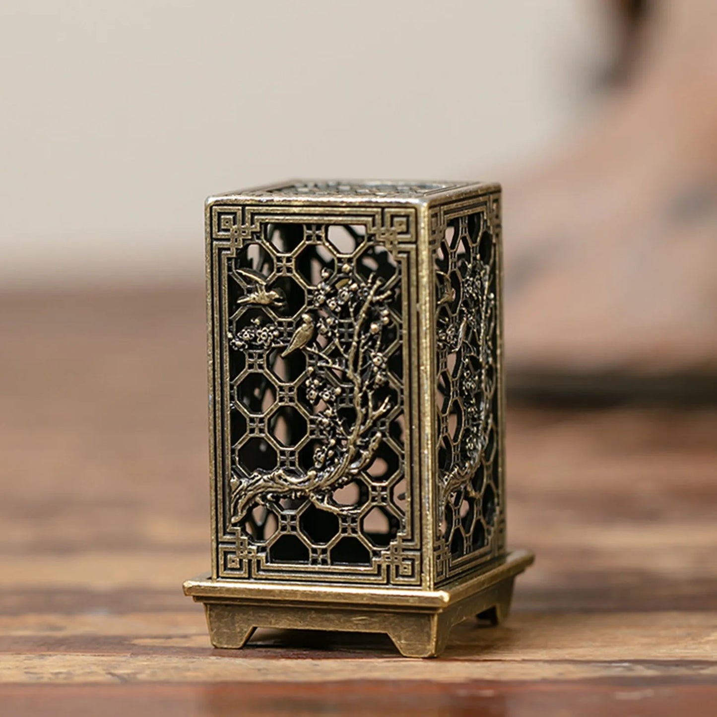 Encensoir Lotus, ustensiles bouddhistes, brûleur d'encens en alliage Durable, meubles de maison en bois de santal, décoration de maison et de bureau, 1 pièce