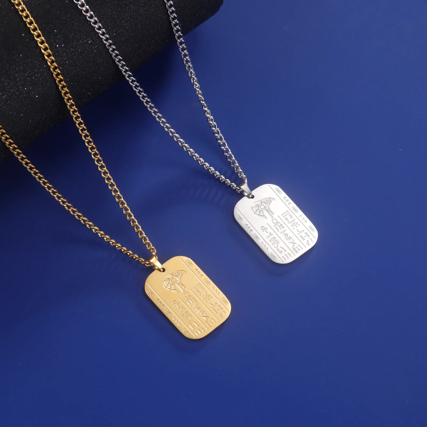 LIKGREAT – collier de déesse de la mythologie égyptienne ancienne pour hommes, amulettes de Protection de la mort, œil d'horus, bijoux en acier inoxydable