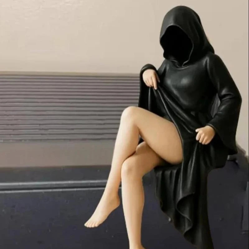 Statue de femme gothique masquée, décorations d'halloween, ornement de bureau, Sculpture de dame mystérieuse pour bureau, chambre à coucher, décoration de maison