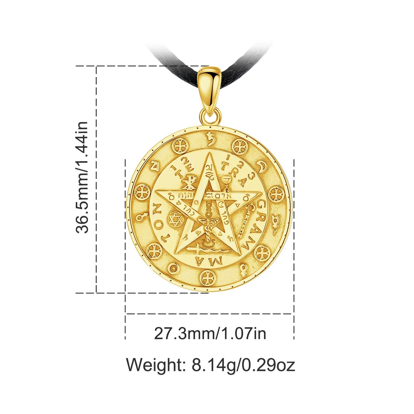 Collier Eudora en Argent Sterling 925 avec Pendentif Aile de Tétragramme en Or 18K – Amulette Symbolique Unisexe, Joaillerie Fine Contemporaine