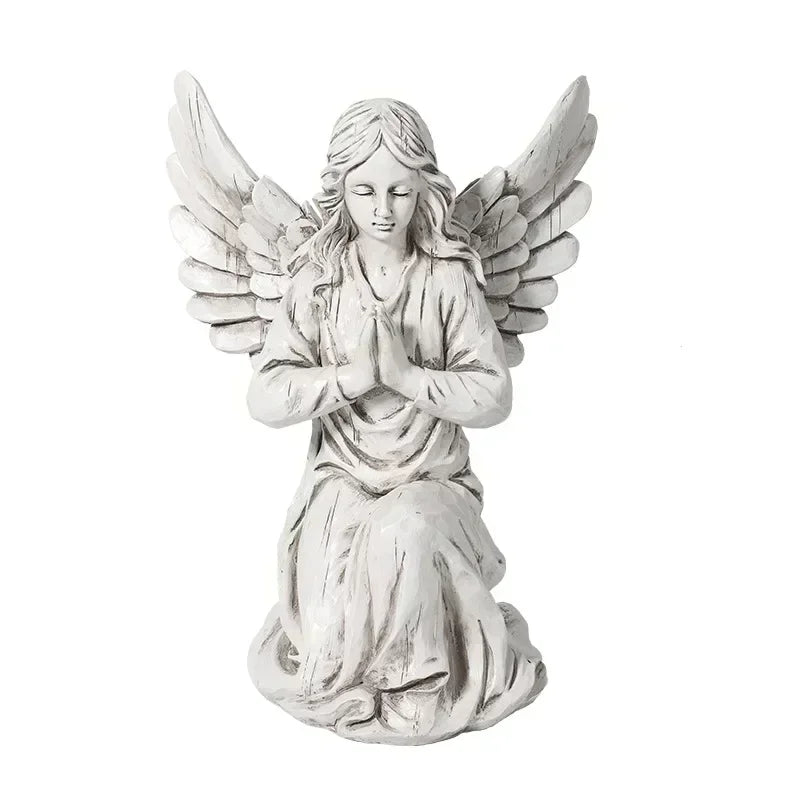 Statues d'anges européennes en résine, décoration d'ange, Figurine d'extérieur, maison, bureau, jardin, cadeaux