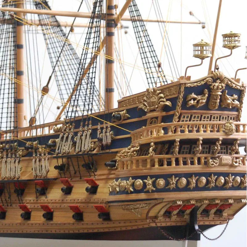 St. Philip-Modèle de voilier en bois de classe I Genic Leship, kit de bricolage, assemblé à la main, cadeau de jouet, simulation de soleil, 1/50