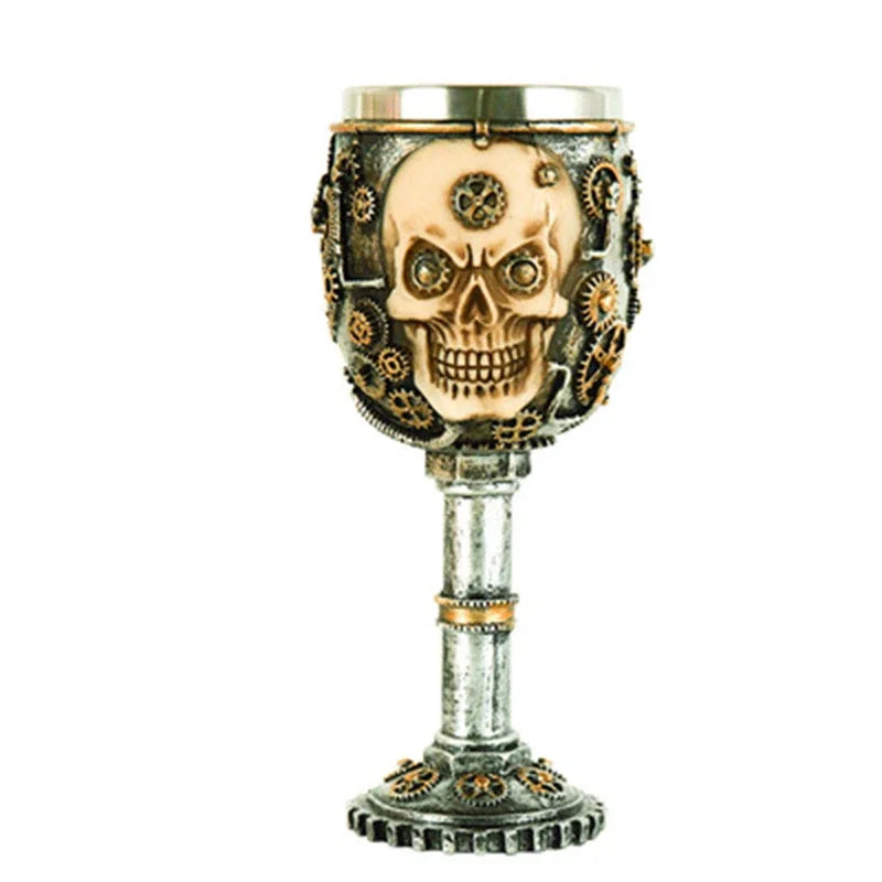 Tasse d'eau gothique 3D en acier inoxydable, gobelet en forme de crâne, Design créatif de squelette de Dragon pour Bar, fête, maison, cadeaux d'halloween