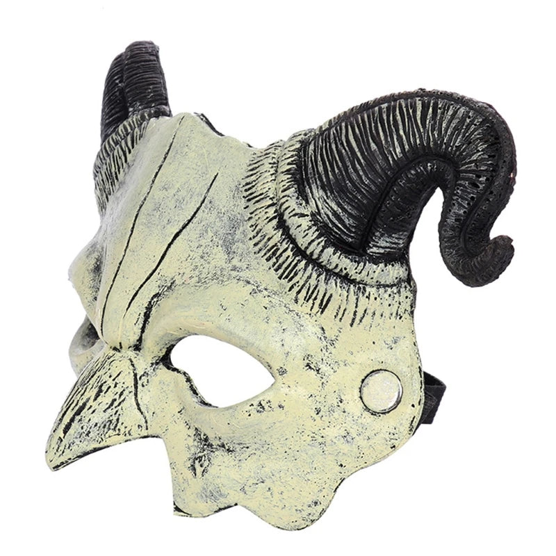 Halloween démon masque cornes diable demi-masque fête Cosplay horreur monstre mascarade effrayant maison hantée accessoires PU masque décor