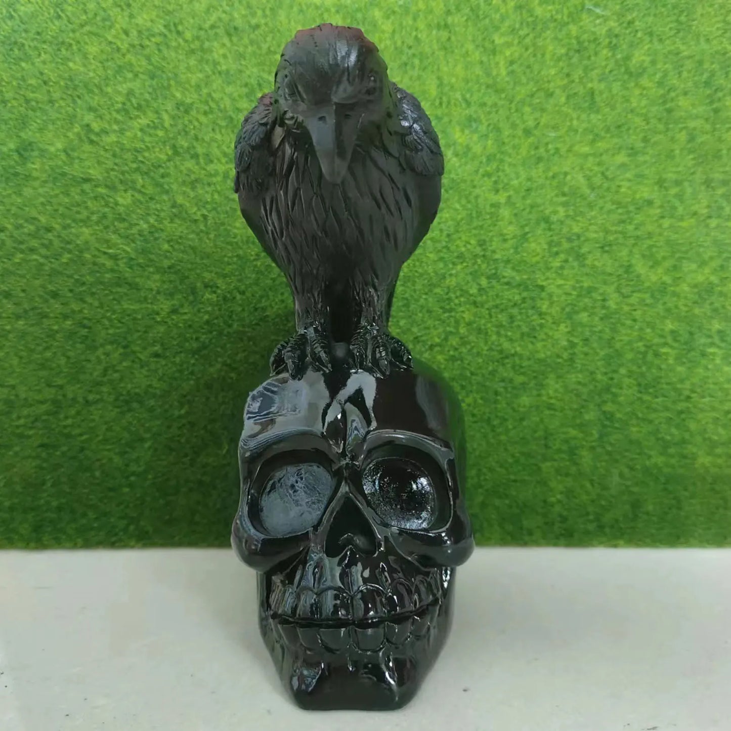 Crânes de Corbeau pour Décoration de Bureau, Statue Décorative Personnalisée pour la Maison, Accessoires de Voiture de ix