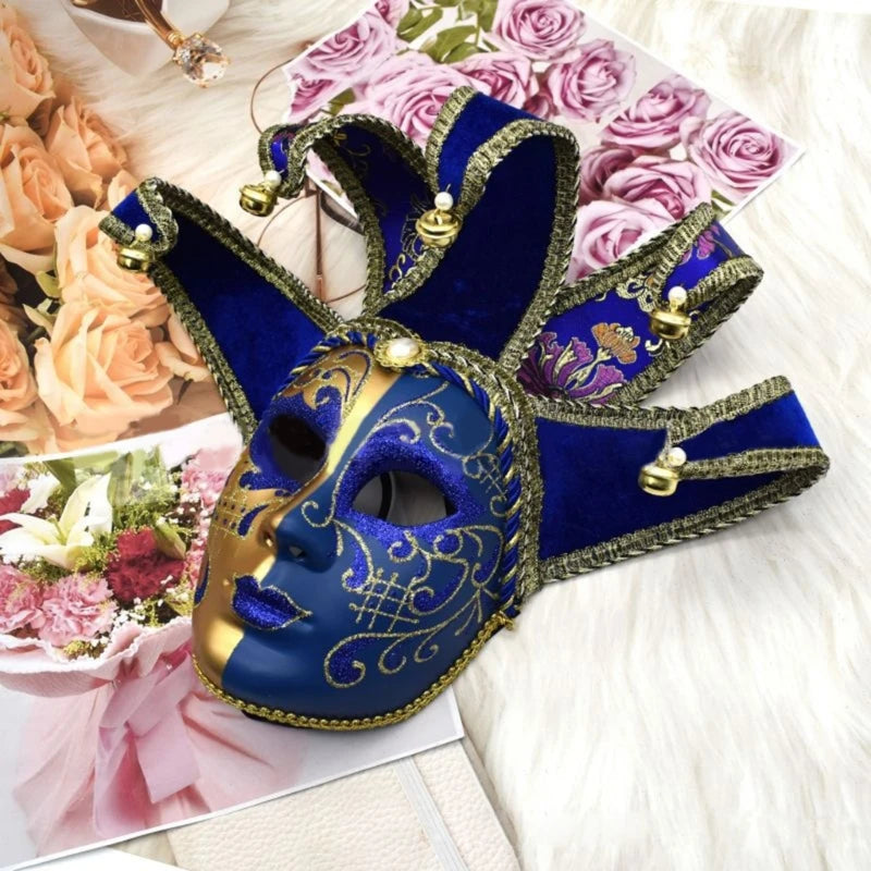 MasTim Ade-Masque de Bouffon, Costume d'Halloween, Vénitien, Mardi Gras, Carnavals, ixd'Halloween