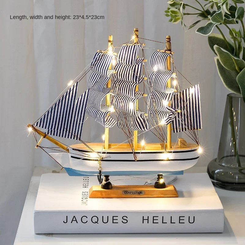 Nouveau modèle de voilier en bois, décoration de bureau, salon, artisanat, décoration nautique, modèle créatif, décoration de maison, cadeau d'anniversaire