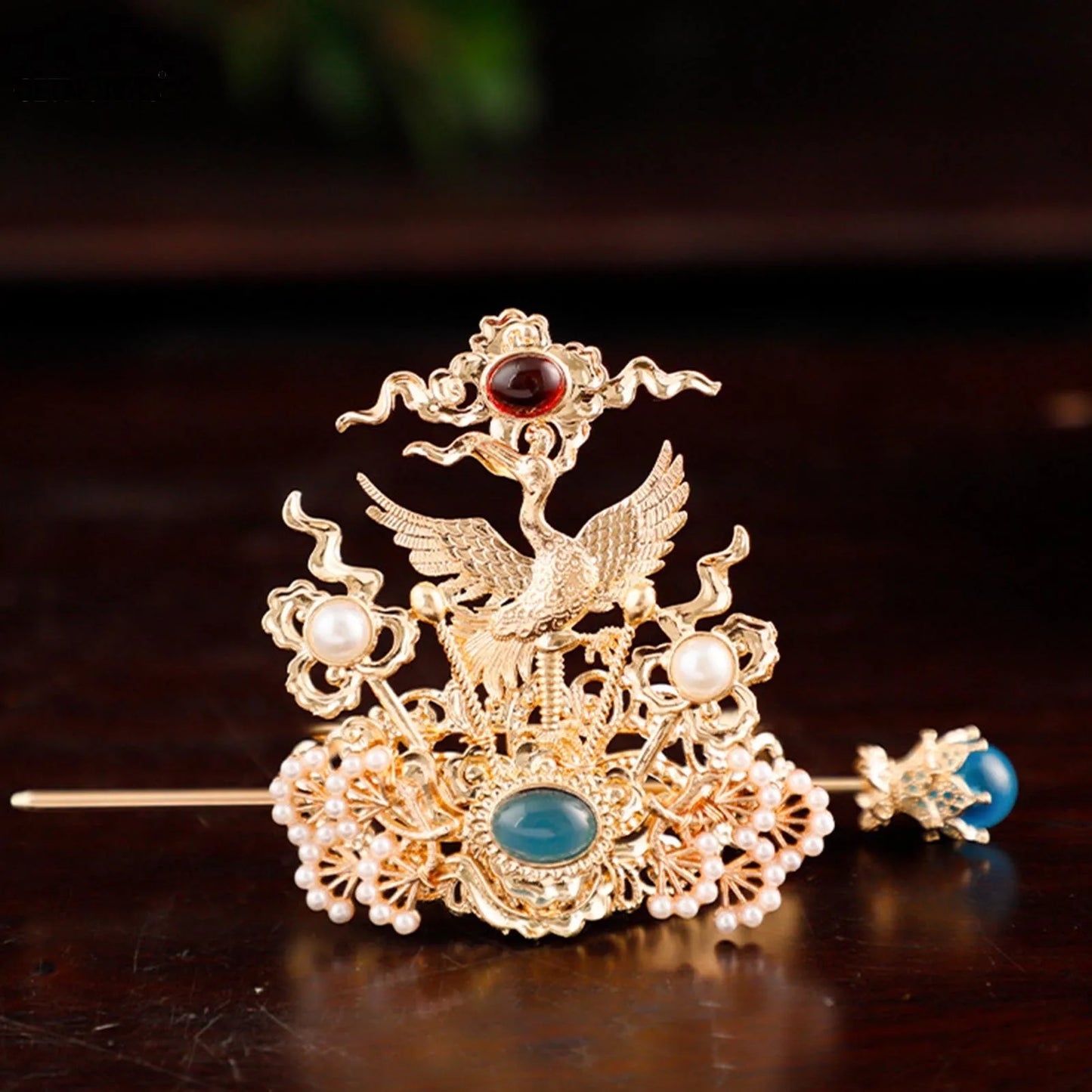 Couronne de cheveux Hanfu chinoise, chignon rétro queue de cheval, accessoire pour cheveux, couvre-chef en métal Vintage pour coiffure de fête Cosplay