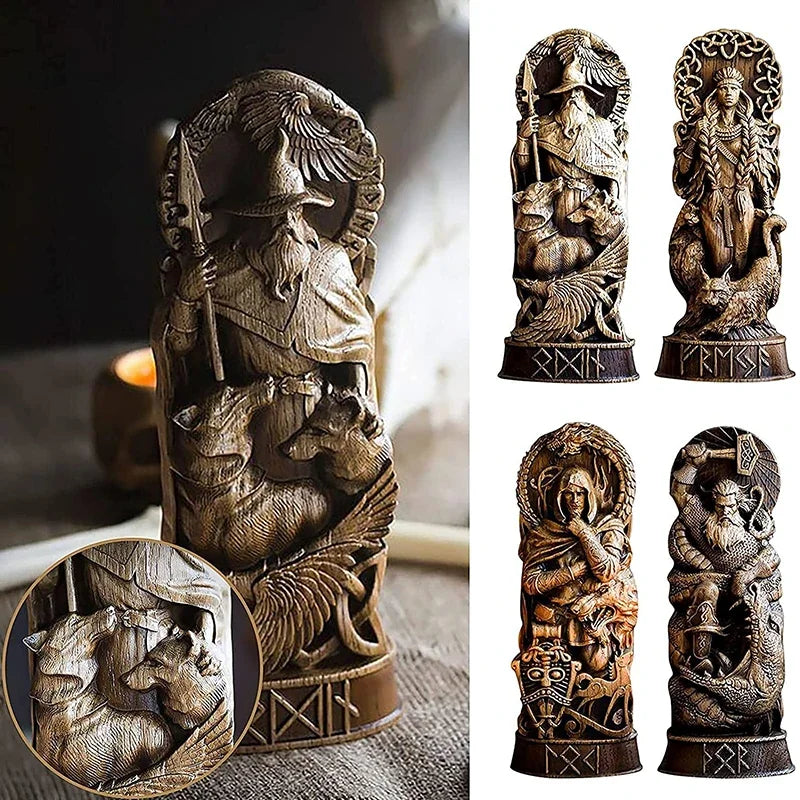 Statue de Freyja en Résine – Sculpture Scandinave du Panthéon Viking pour Autel Heathen Asatru