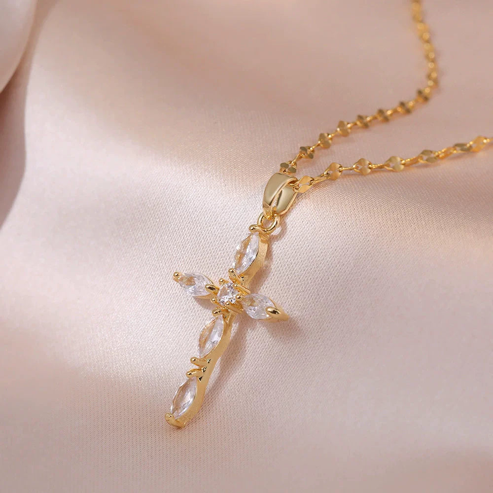 Collier ailes d'angle en acier inoxydable CZ, serpent Ouroboros, baguette magique, caducée, Asclepius, colliers, médicaux d'urgence, bijoux