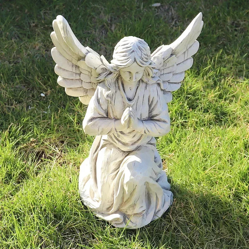 Statues d'anges européennes en résine, décoration d'ange, Figurine d'extérieur, maison, bureau, jardin, cadeaux
