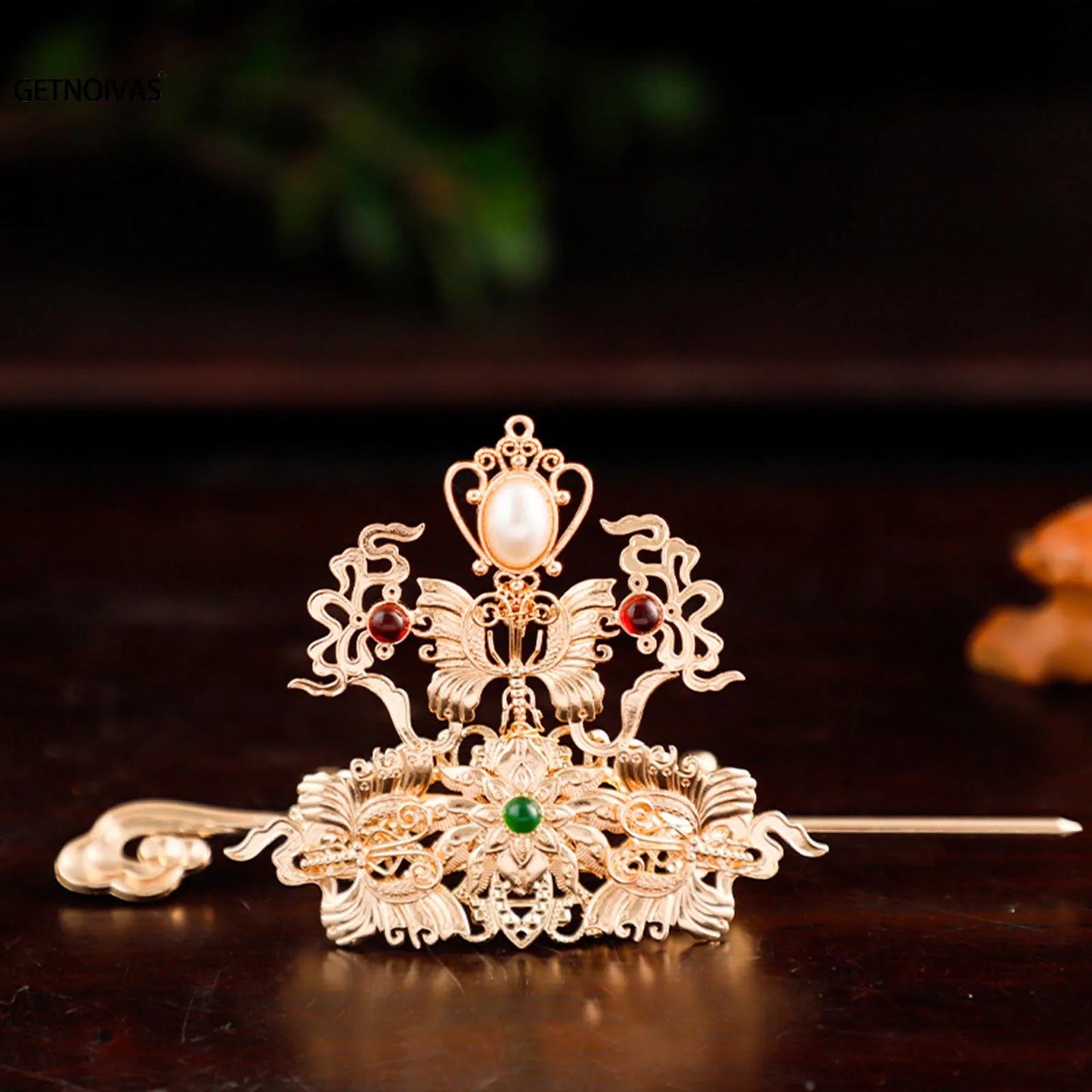 Couronne de cheveux Hanfu chinoise, chignon rétro queue de cheval, accessoire pour cheveux, couvre-chef en métal Vintage pour coiffure de fête Cosplay