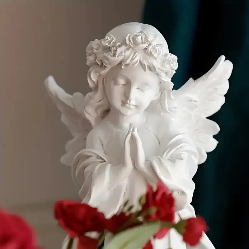 Poinstatue d'ange pour fille, décoration de cour de jardin exquise, cadeau d'anniversaire pour un ami