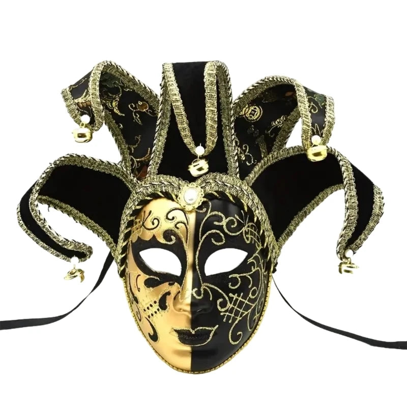 MasTim Ade-Masque de Bouffon, Costume d'Halloween, Vénitien, Mardi Gras, Carnavals, ixd'Halloween