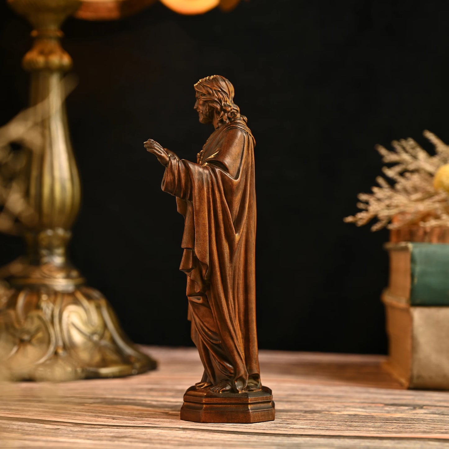 Statue artisanale YS, ornements, accessoires de bureau, décorations transfrontalières créatives, sculpture sur bois massif faite à la main