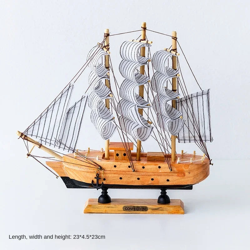 Nouveau modèle de voilier en bois, décoration de bureau, salon, artisanat, décoration nautique, modèle créatif, décoration de maison, cadeau d'anniversaire