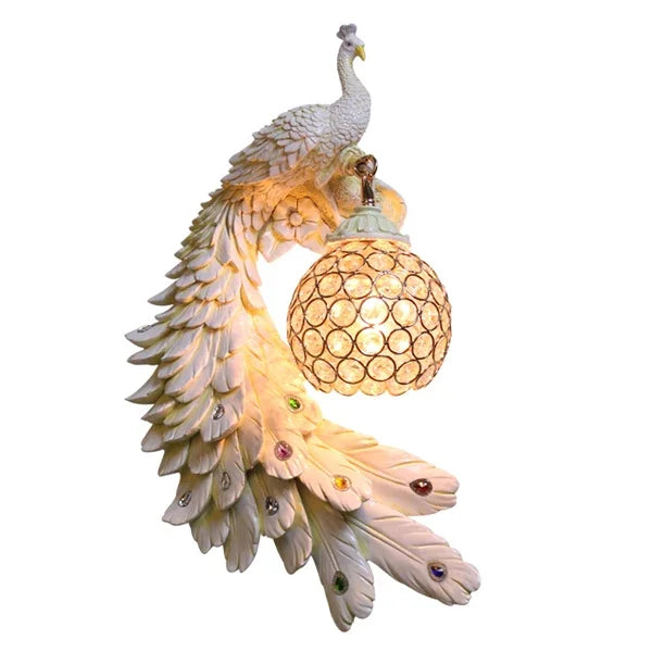 Lampe Murale Paon localité Rétro, pour Salon, Chambre à Coucher, Panneau de Sauna, Restaurant, Bar, Lumières Décoratives, Ampoule Non Incluse