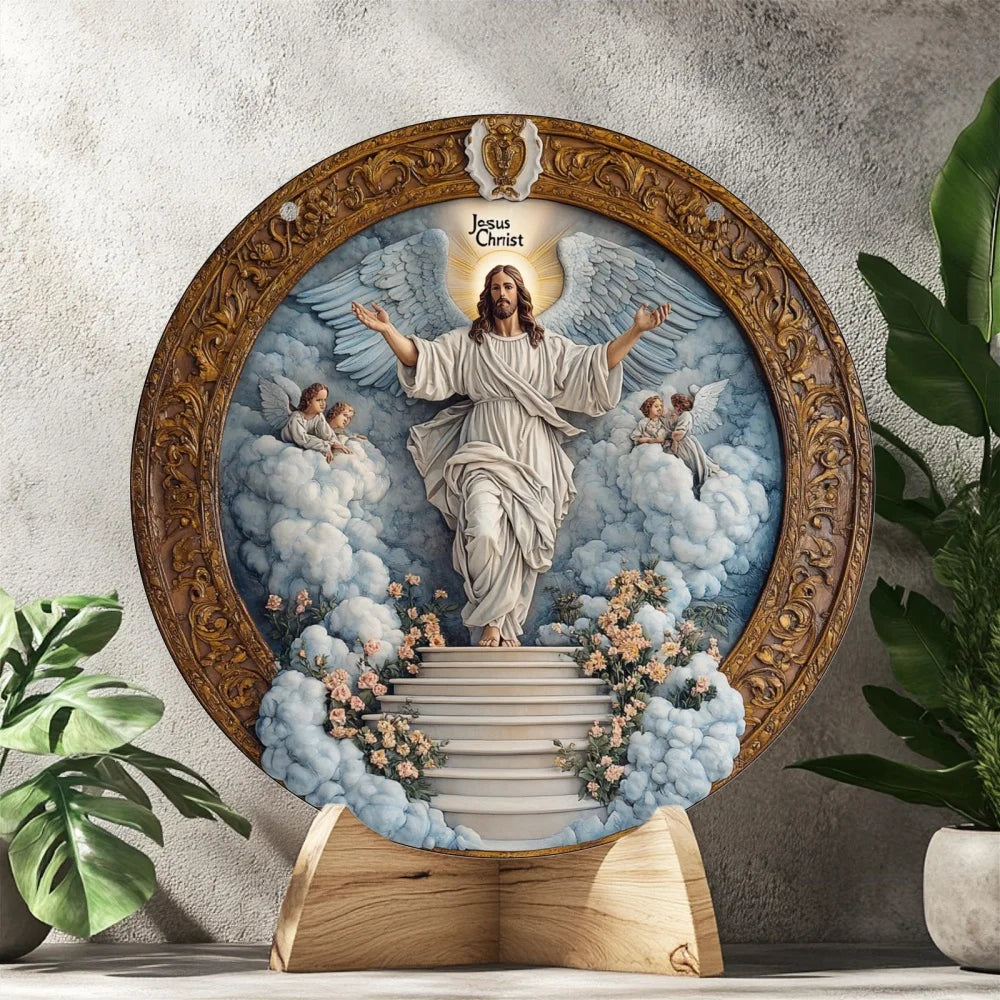 Attrape-soleil de Jésus religieux en acrylique Art déco, plaque murale polyvalente, panneau décoratif pour la maison et le jardin