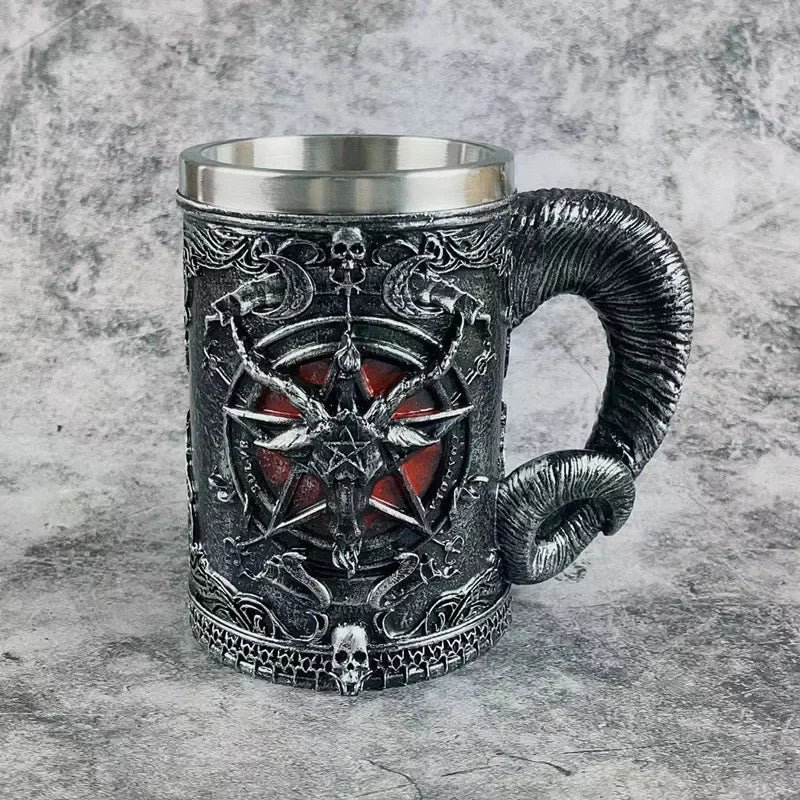 Mug à bière créative à griffe de diable, doublure en résine et acier inoxydable, tasse à café à Double paroi, gobelet à vin pour la décoration de la cuisine de la maison, cadeau