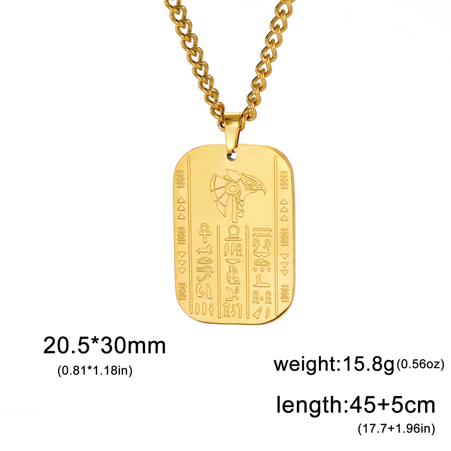 LIKGREAT – collier de déesse de la mythologie égyptienne ancienne pour hommes, amulettes de Protection de la mort, œil d'horus, bijoux en acier inoxydable