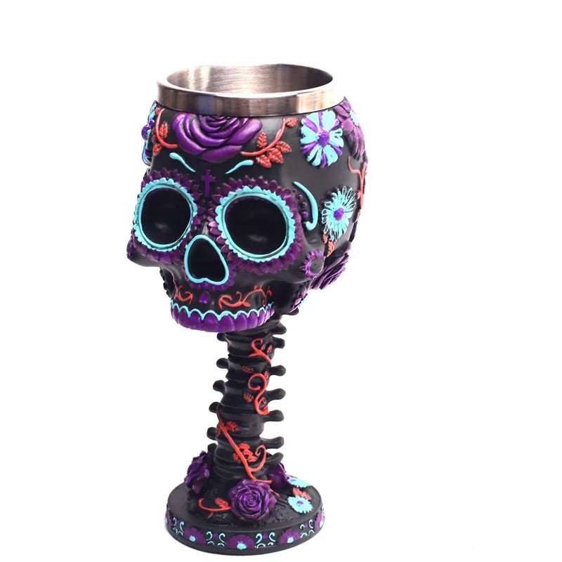 Tasse d'eau gothique 3D en acier inoxydable, gobelet en forme de crâne, Design créatif de squelette de Dragon pour Bar, fête, maison, cadeaux d'halloween