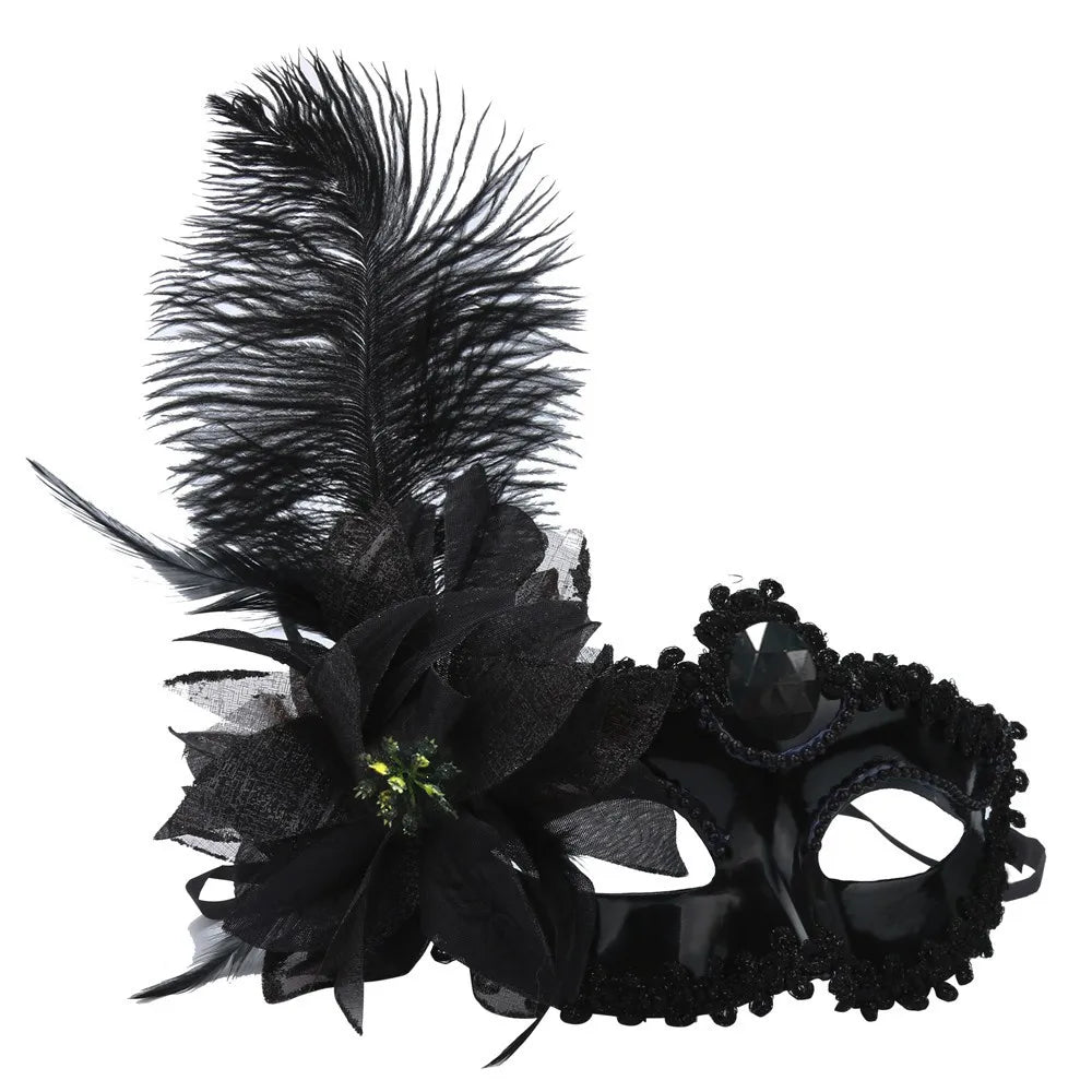 MasTim-Masque en Plumes pour Femme, Découpe Vénitien, ixd'Halloween, Bal de Promo, Mardi Gras, Accessoires de ixde Mariage