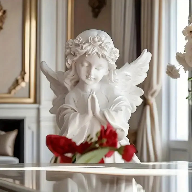 Poinstatue d'ange pour fille, décoration de cour de jardin exquise, cadeau d'anniversaire pour un ami