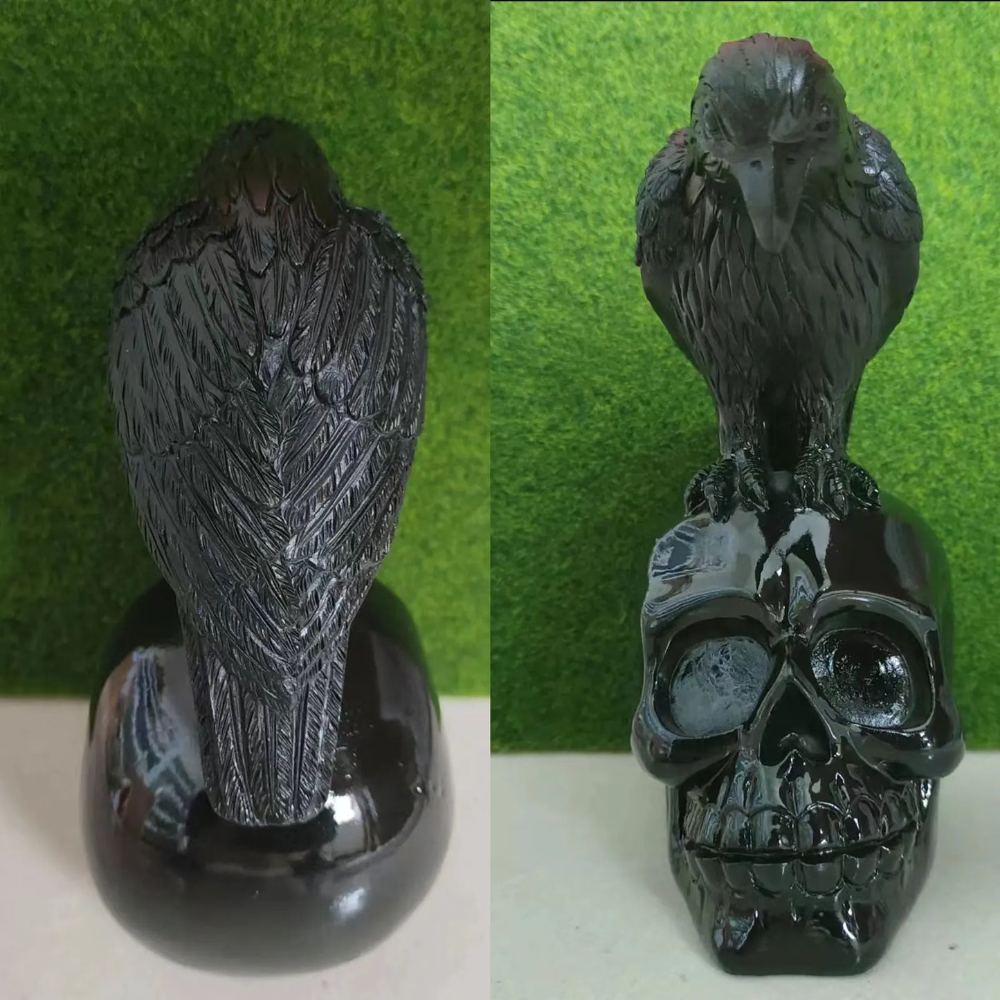 Crânes de Corbeau pour Décoration de Bureau, Statue Décorative Personnalisée pour la Maison, Accessoires de Voiture de ix