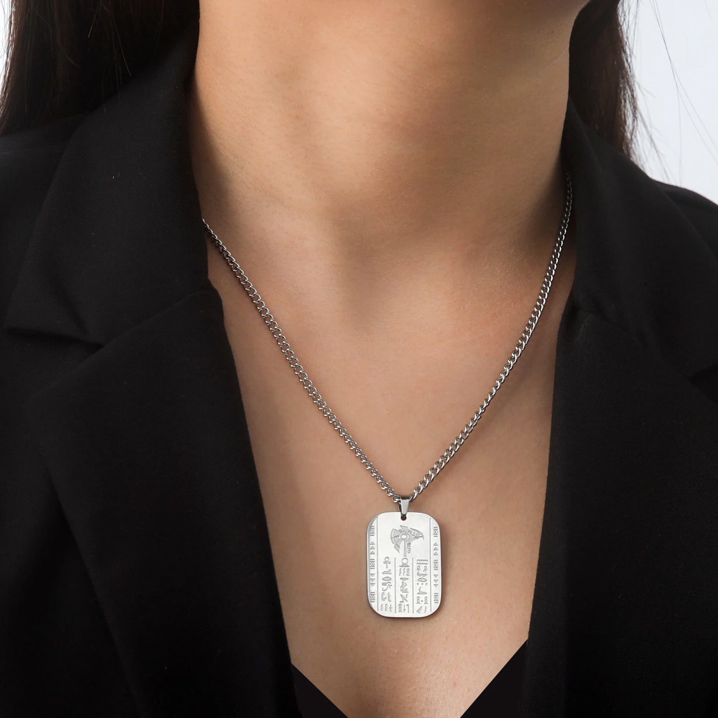 LIKGREAT – collier de déesse de la mythologie égyptienne ancienne pour hommes, amulettes de Protection de la mort, œil d'horus, bijoux en acier inoxydable