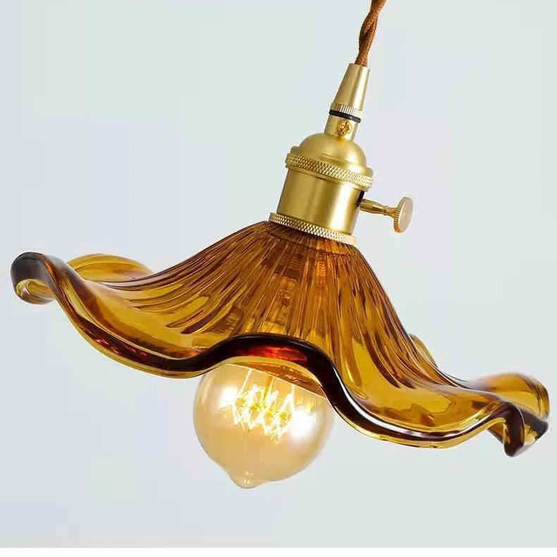 Style nordique Simple pendentif LED luminaires chambre salon barre coloré verre cuivre suspension lampe lumières
