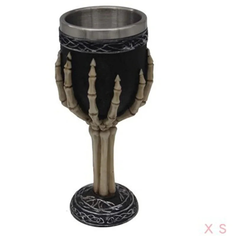 Tasse d'eau gothique 3D en acier inoxydable, gobelet en forme de crâne, Design créatif de squelette de Dragon pour Bar, fête, maison, cadeaux d'halloween