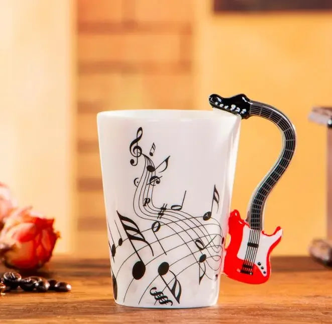 Tasse en céramique créative de style JEViolin, tasses à portée de lait de thé de café, poignée standard, cadeaux de nouveauté, mignon, 240ml