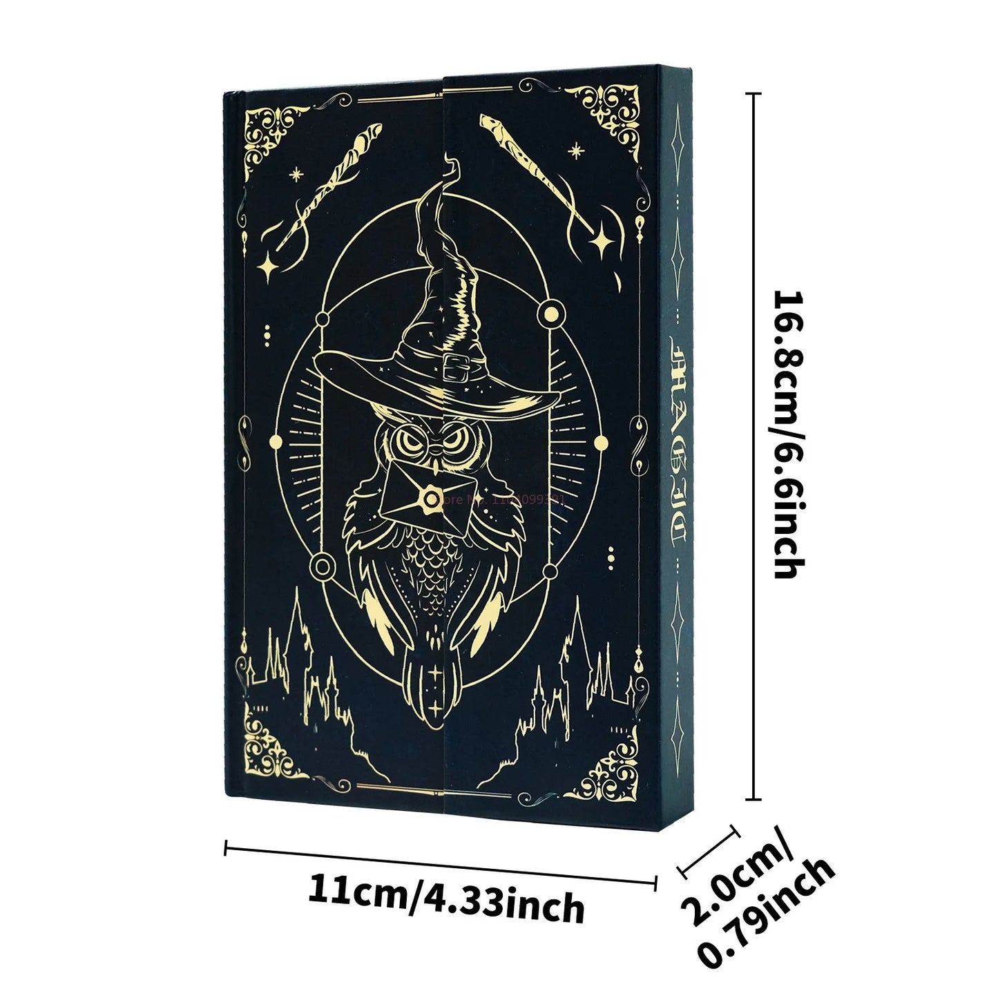 Carnet Vintage Hibou Européen avec Boucle Magnétique – Cahier de Réunion et Manuel Étudiant Élégant