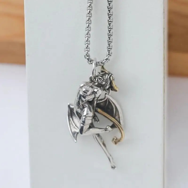 Collier ange gardien couleur or pendentif ailes d'ange Style rétro pendentif bijoux en gros