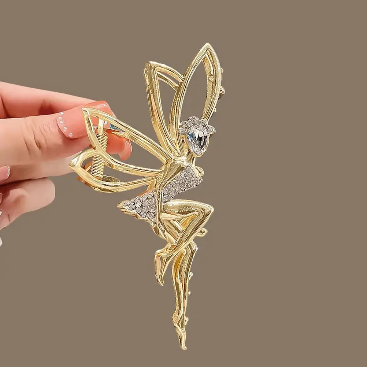 1 pièces mode cristal danse elfes métal griffe de cheveux pour femmes filles femme fête queue de cheval chapeaux cheveux accessoires