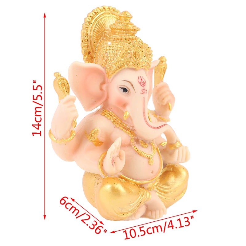 Statue de Bouddha Ganesh FigAuckland en or, sculptures du dieu éléphant