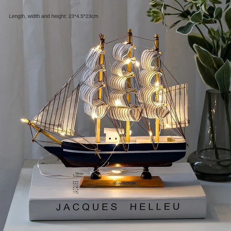 Nouveau modèle de voilier en bois, décoration de bureau, salon, artisanat, décoration nautique, modèle créatif, décoration de maison, cadeau d'anniversaire
