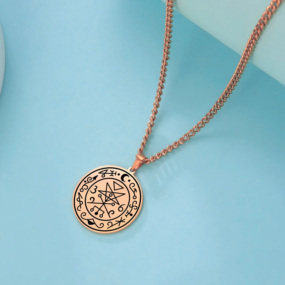 Dawapara – collier Sigil de Lilith, amulette surnaturelle en acier inoxydable, bijou gothique païen, cadeau religieux