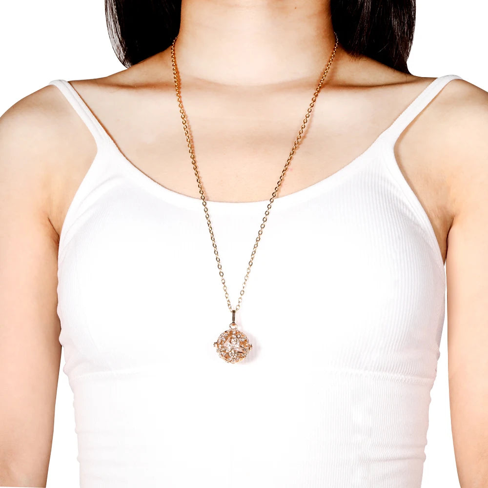Collier Bola Mexique avec ailes d'ange, arbre de vie – diffuseur d'huile essentielle aromathérapie, pendentif parfumé pour femme, idée cadeau raffinée.