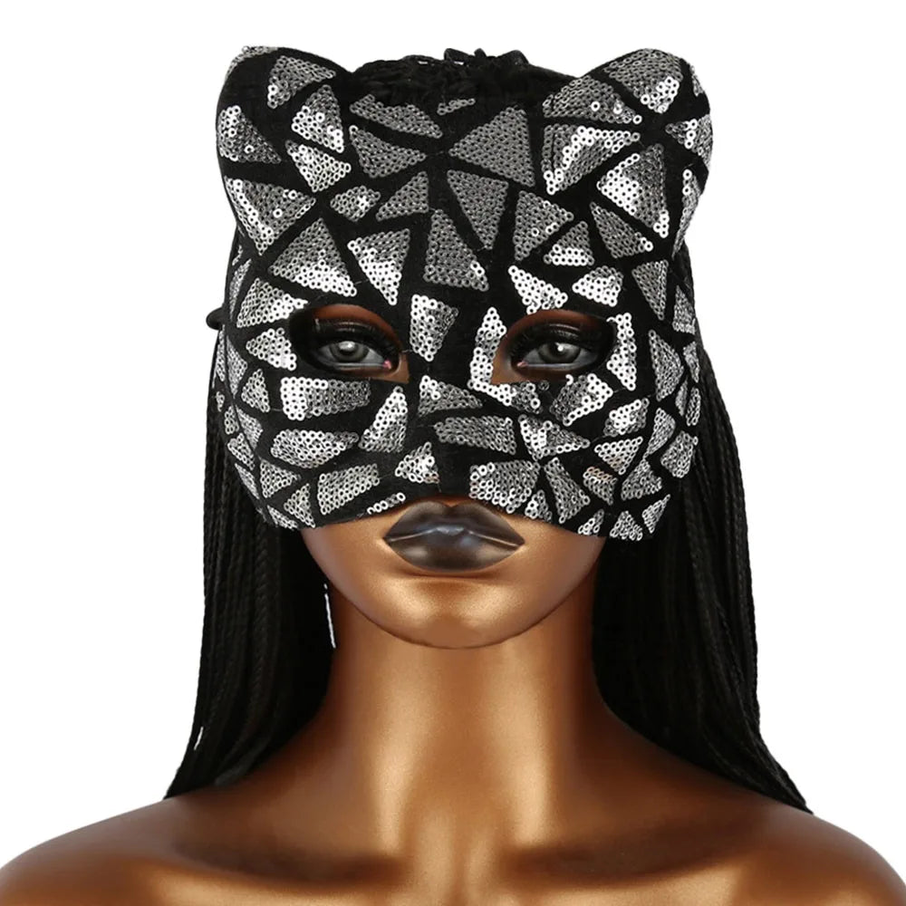 Masque OligCat pour Fille, Demi-masque pour les Yeux, ixVénitienne, Boule de Maquillage, Mardi Gras, Mode