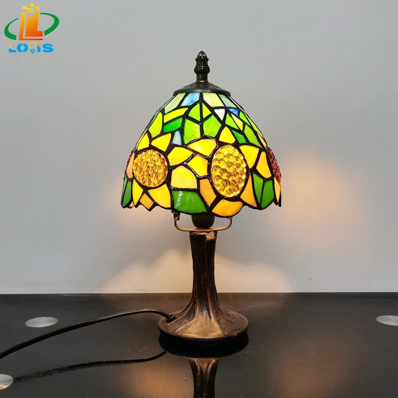 Petite lampe de Table orchidée scandinave de 6 pouces, veilleuse d'allaitement pour chambre à coucher, décoration de café, cadeau d'anniversaire en verre