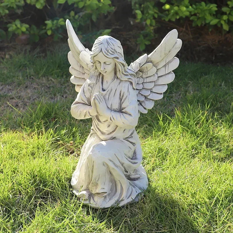 Statues d'anges européennes en résine, décoration d'ange, Figurine d'extérieur, maison, bureau, jardin, cadeaux