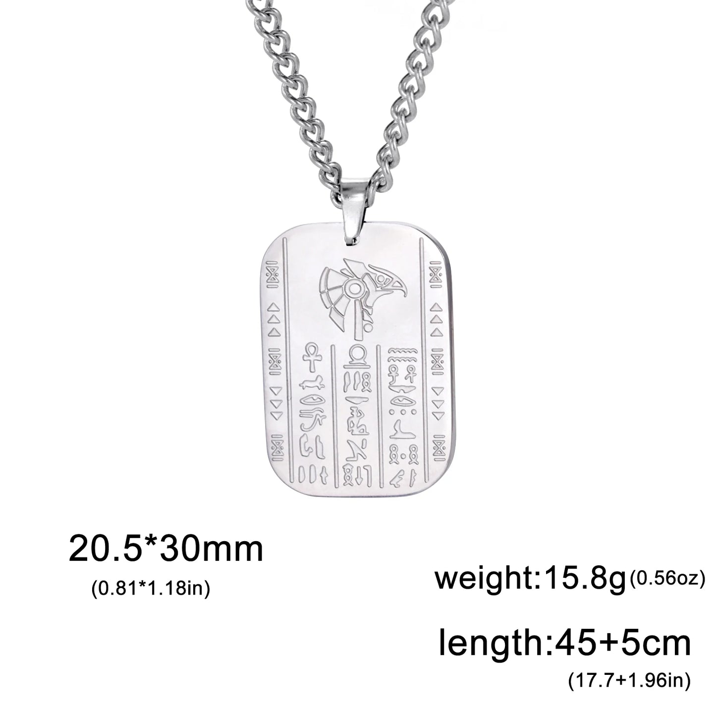 LIKGREAT – collier de déesse de la mythologie égyptienne ancienne pour hommes, amulettes de Protection de la mort, œil d'horus, bijoux en acier inoxydable