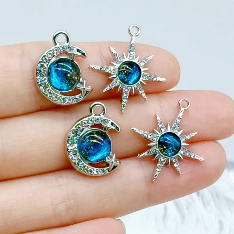 10 pièces cristal planète étoile breloques pendentifs pour colliers Bracelets boucles d'oreilles à la main bricolage artisanat fabrication de bijoux résultats