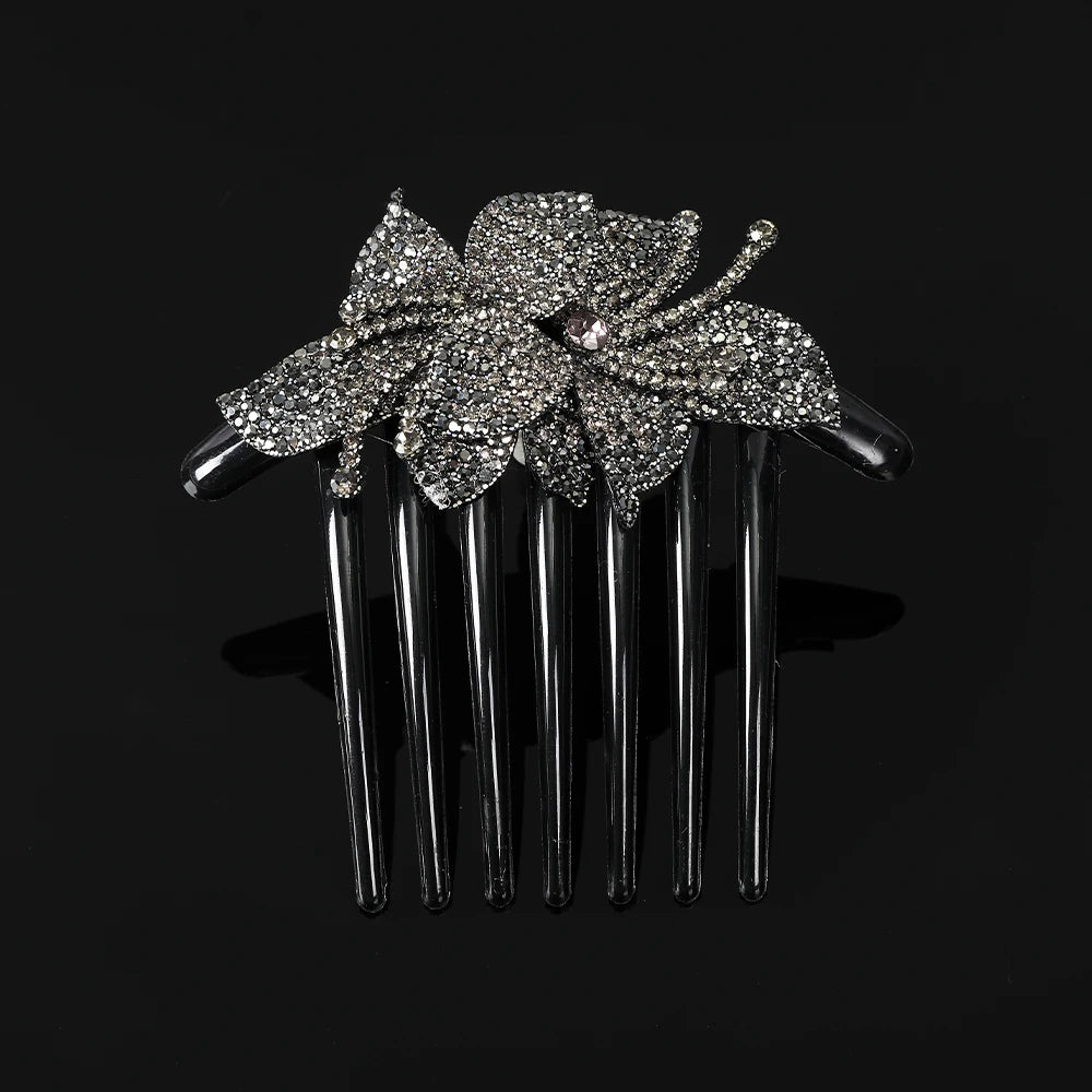 Peigne à cheveux AWAYTR en cristal avec strass – Accessoire professionnel pour chignons, tresses et queues de cheval